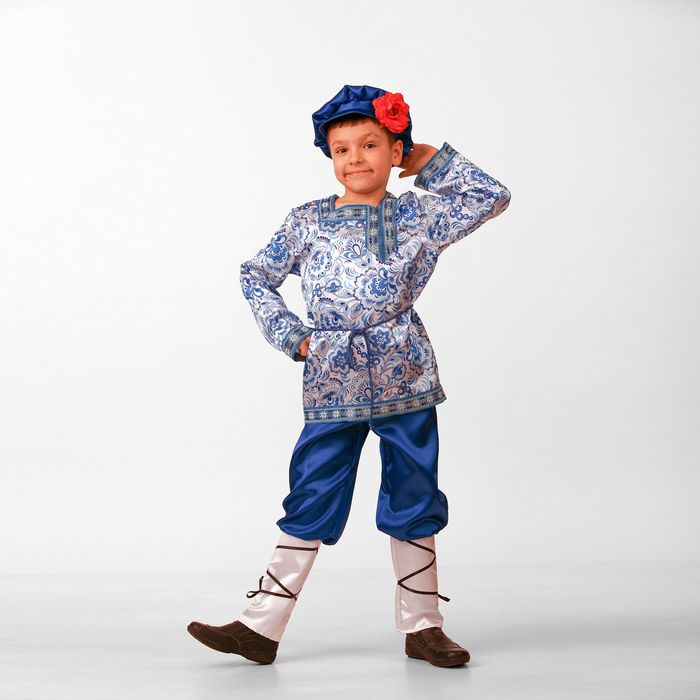 Детский карнавальный костюм «Вася-Василёк», размер 28