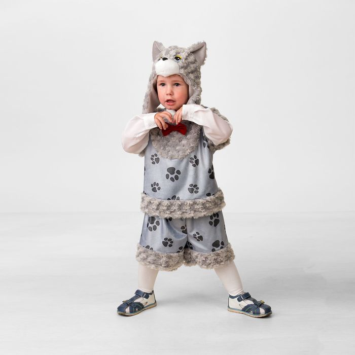 Карнавальный костюм "Котёнок Барсик", маска, жилет, шорты, р-р 26, рост 104 см