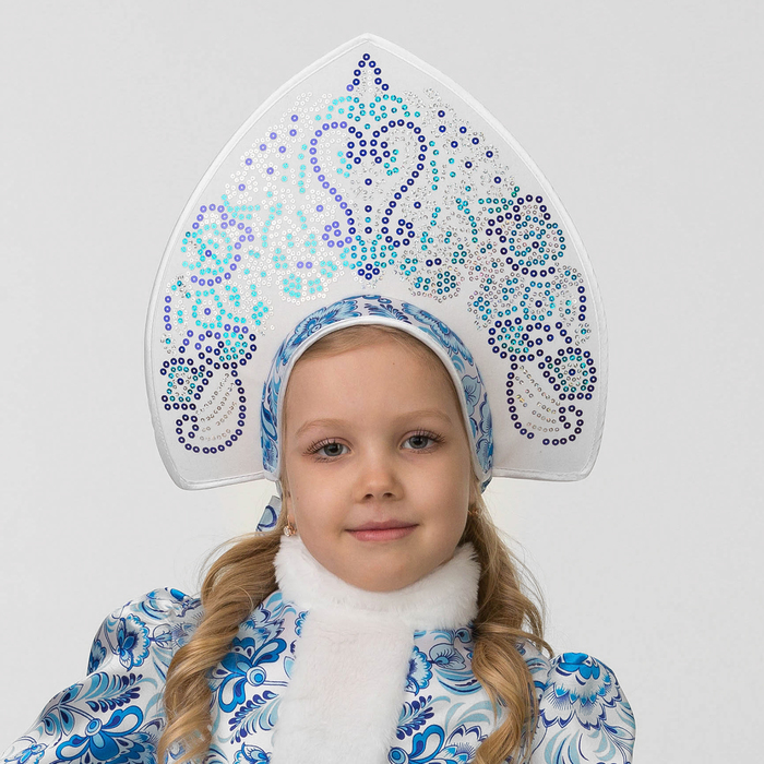 Кокошник детский "Гжель"