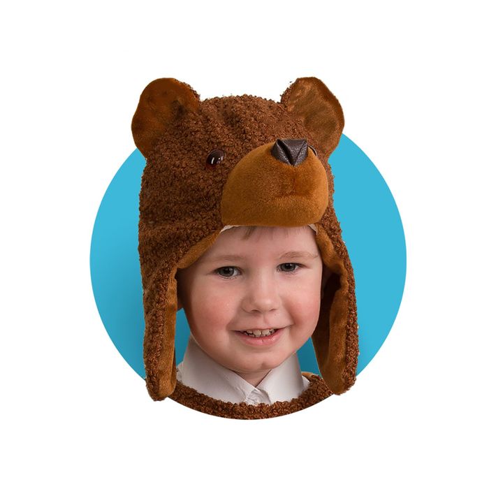 Карнавальная шапочка "Медвежонок", р-р 50
