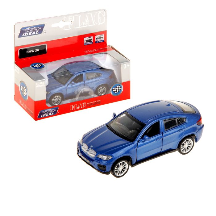 Машина металлическая инерционная BMW X6,масштаб 1:43, МИКС