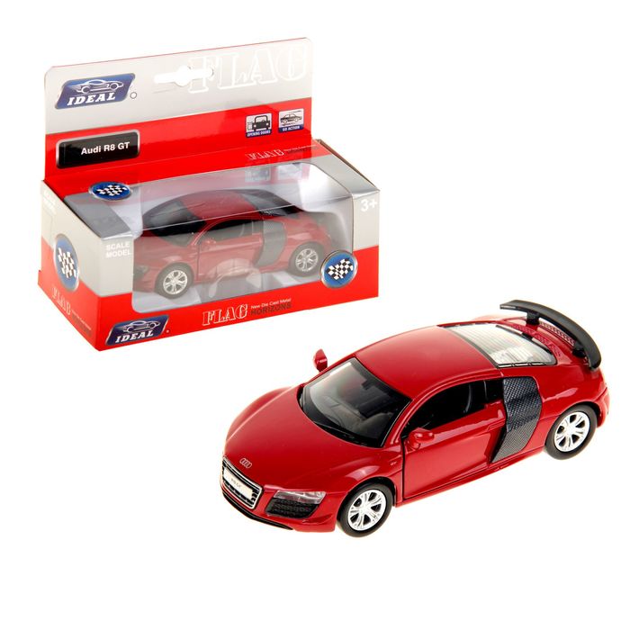 Машина металлическая инерционная Audi R8 GT, масштаб 1:42, МИКС
