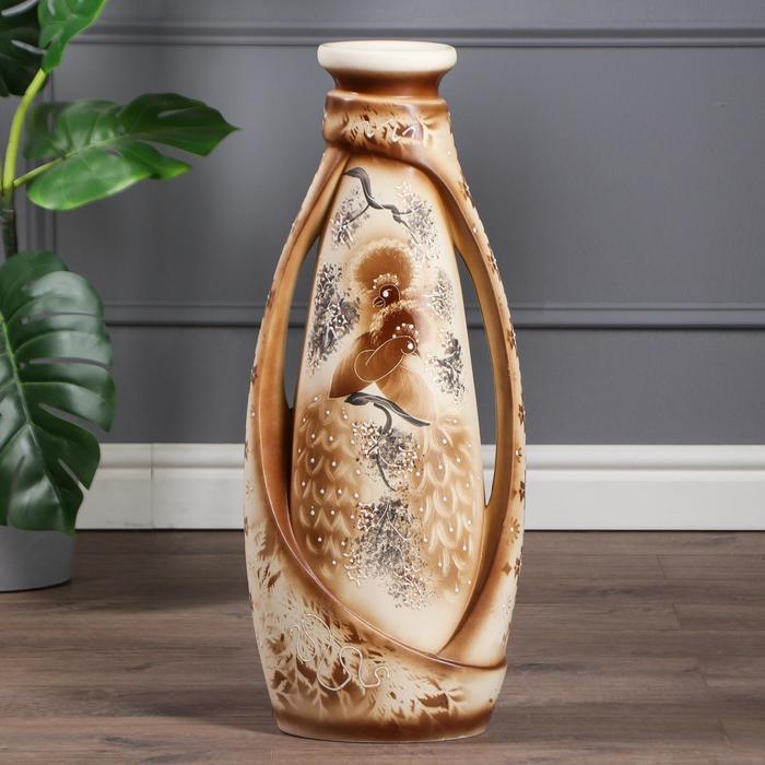 Ваза напольная "Венеция" жемчуга, жар-птица, микс