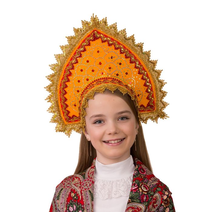 Кокошник детский "Янтарный"