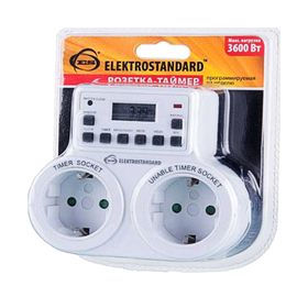 Розетка-таймер Elektrostandard TMH-E-5 ES, электронная, 10 программ, IP20 Ош