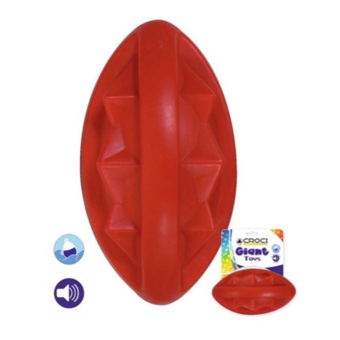 Игрушка для собак "Giant Мяч Регби" со звук., плав., 20.3х12.8 см, термопласт.резина