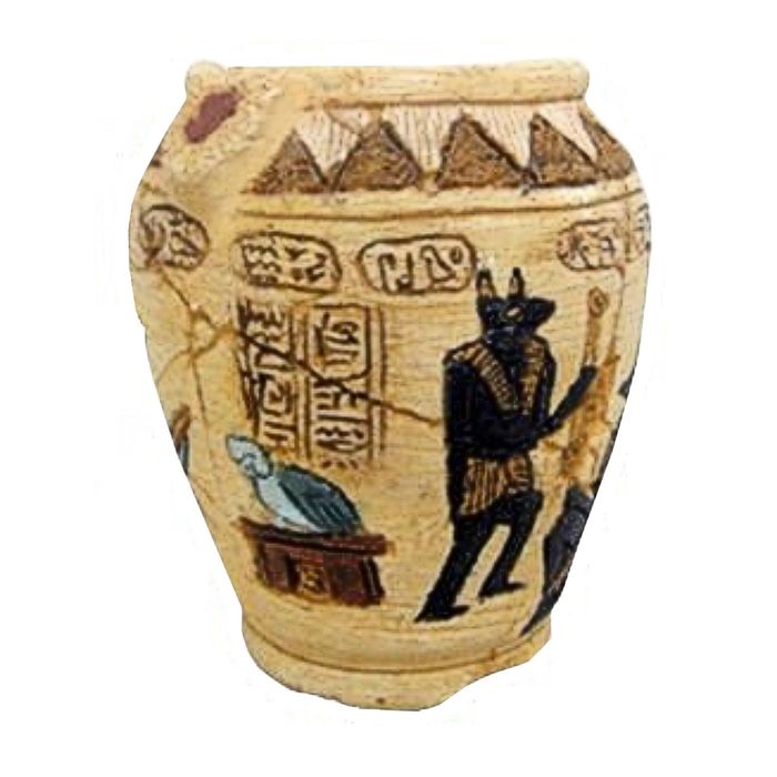 Декор "Египетская ваза" с дырой, 11,7х11,5х13,5 см