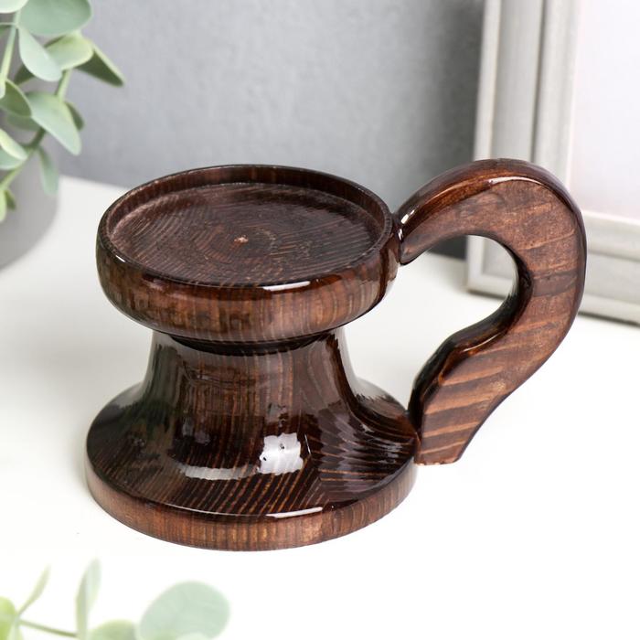 Подсвечник "Точеный" с ручкой классика 8х12х8 см d=6 см