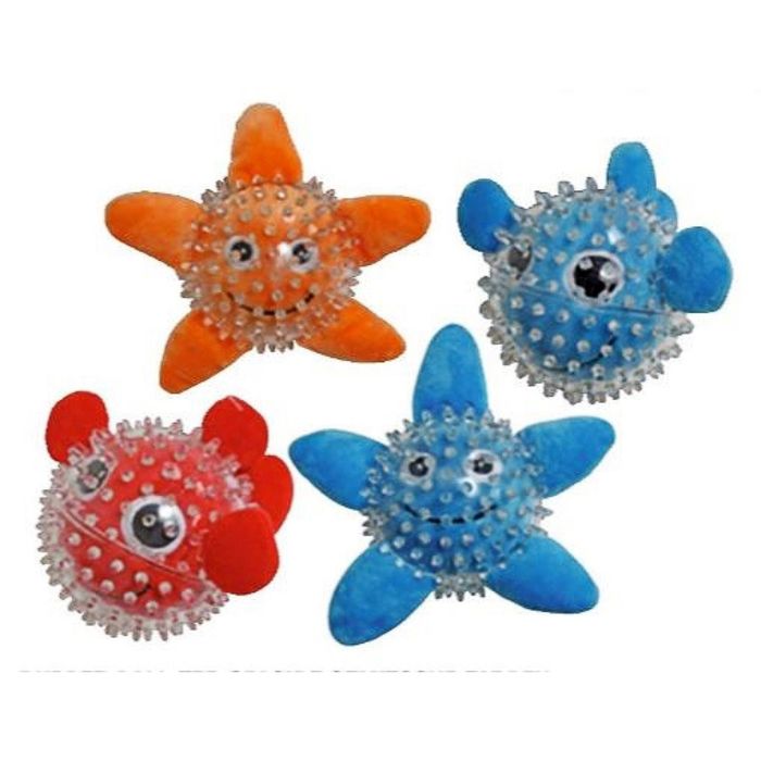 Игрушка для собак "Мяч с пупыр. Морские обитатели", со звук., диам.9 см, термопласт.