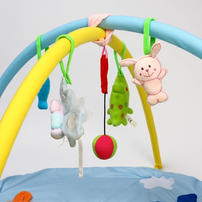 Коврик развивающий с дугами «Морские жители», 5 игрушек
