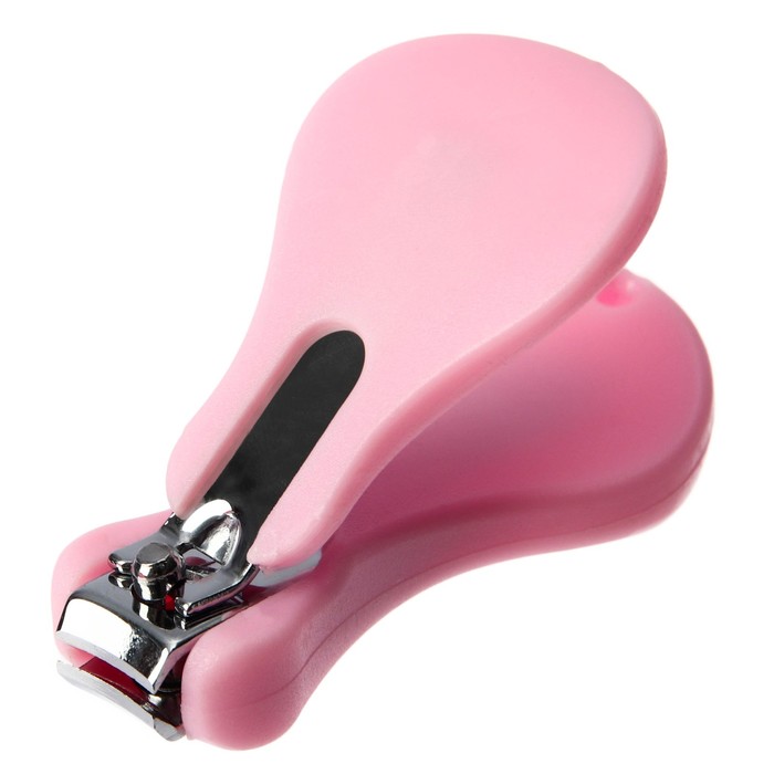 Набор по уходу за ребёнком, 4 предмета: аспиратор назальный, прорезыватель, пилочка и щипчики для ногтей, цвет розовый, МИКС