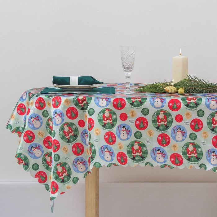 Скатерть "Collorista" Новогодние пузыри 110*140 см, 100% п/э