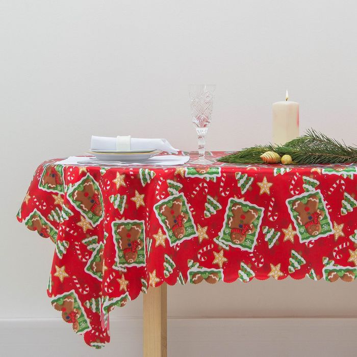 Скатерть "Collorista" Рождественский пряник 140*180 см, 100% п/э