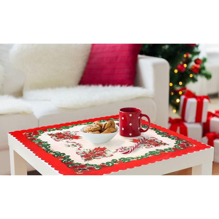 Скатерть "Collorista" Праздничный стол (вид1) 80*80 см, 100% п/э