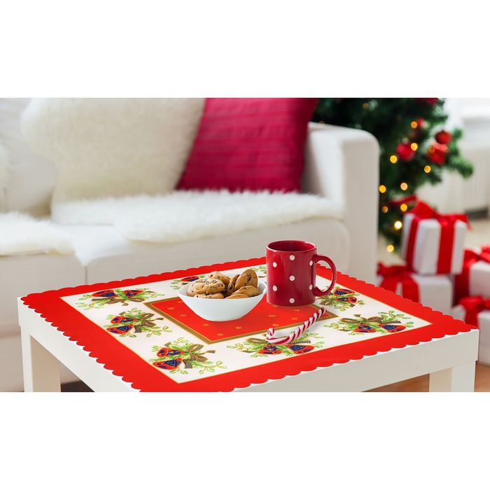 Скатерть "Collorista" Праздничный стол (вид2) 80*80 см, 100% п/э