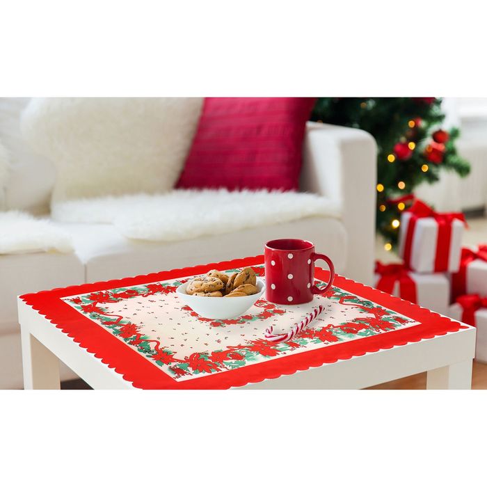 Скатерть "Collorista" Праздничный стол (вид3) 80*80 см, 100% п/э