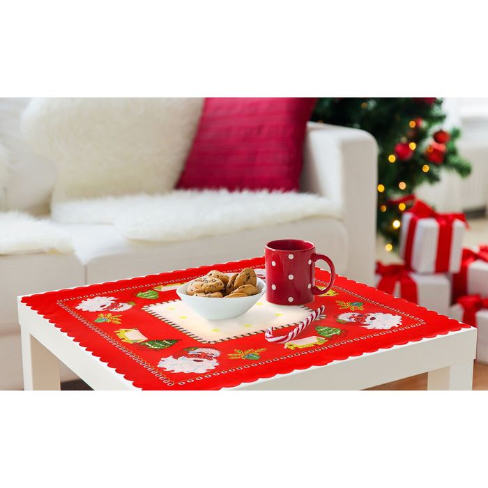 Скатерть "Collorista" Праздничный стол (вид4) 80*80 см, 100% п/э