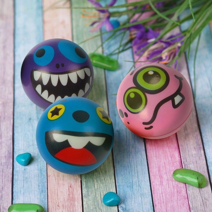 Мяч мягкий "Ужастик" 6,3 см, виды МИКС