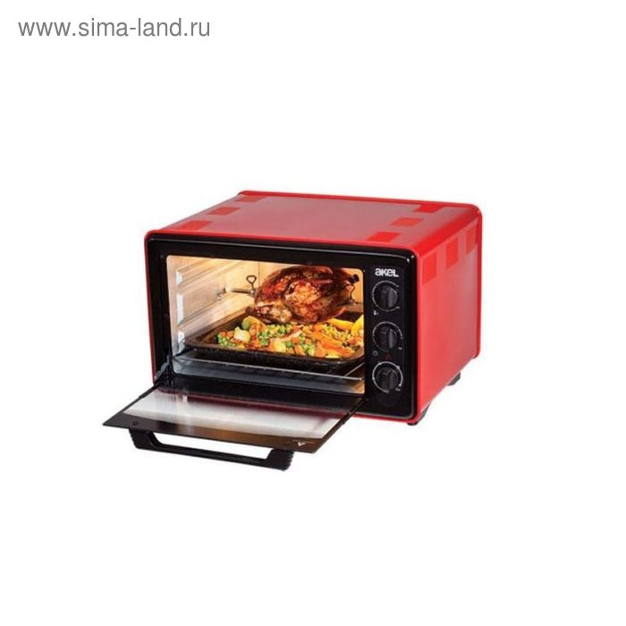 Мини-печь Akel AF-740, объем 36 л, красный мини печь чудо пекарь эдб 0123 объем 39 л красный