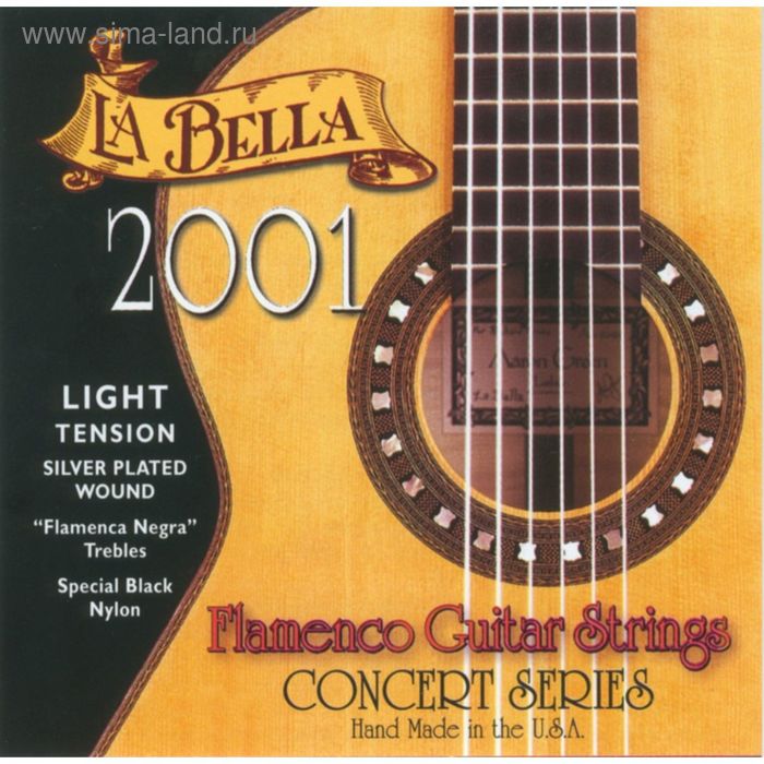 фото Струны для классической гитары la bella 2001fl 2001 flamenco light tension