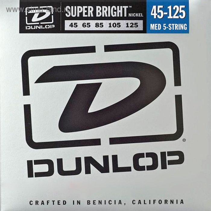 

Комплект струн для бас-гитары Dunlop DBSBN45125 Super Bright, никелированные, Medium, 45-125 21738