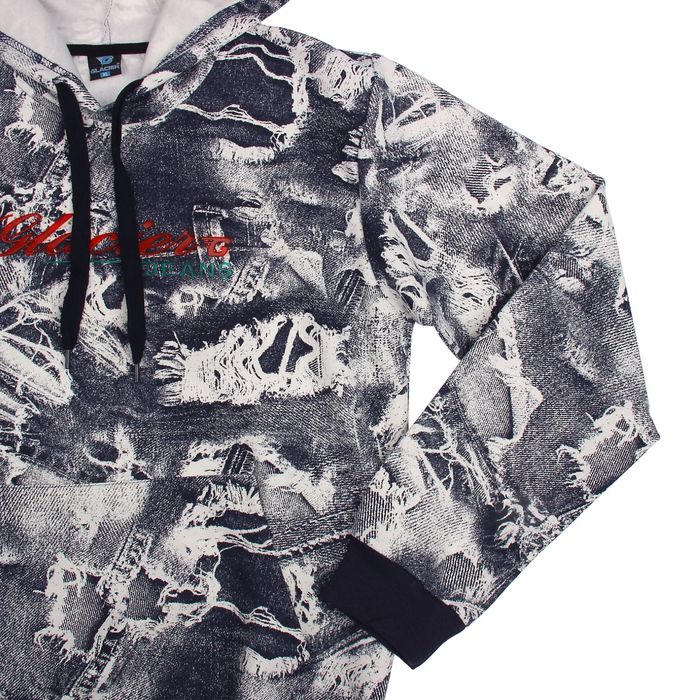 Джемпер-толстовка мужской с капюшоном 3038 цвет черный, р-р 3XL