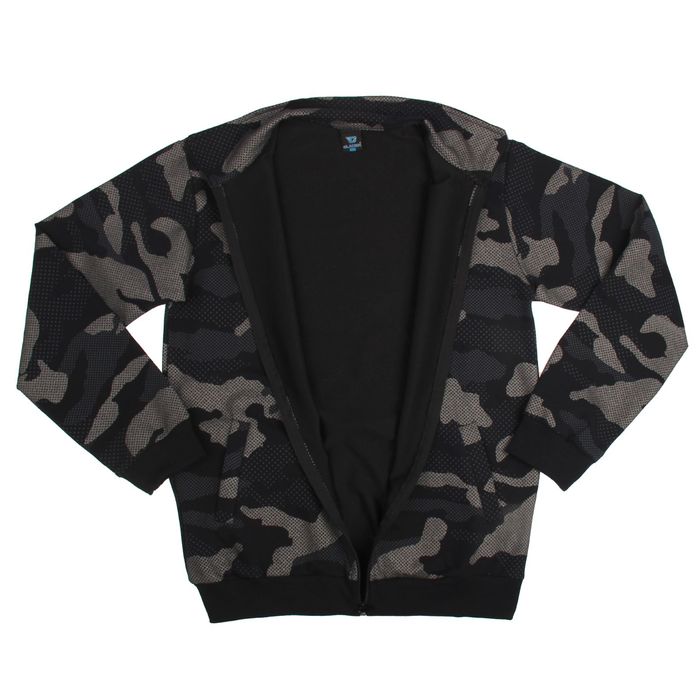 Джемпер-толстовка мужской на молнии 3053 цвет тёмно-синий, р-р 2XL