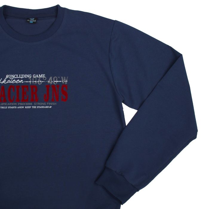 Джемпер-толстовка мужской 3056 цвет джинс, р-р 5XL