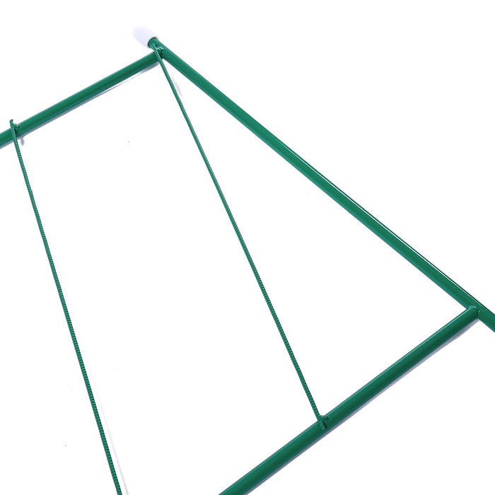 Ограждение декоративное, 53 х 500 см, 5 секций, металл, зелёное, «Линия»