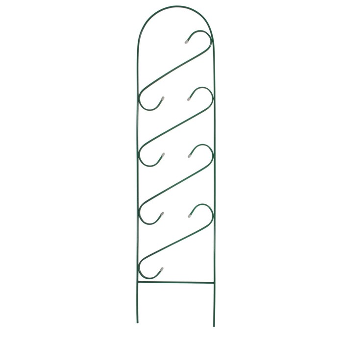 Шпалера, 164 х 40 х 1 см, металл, зелёная, «Узорная»