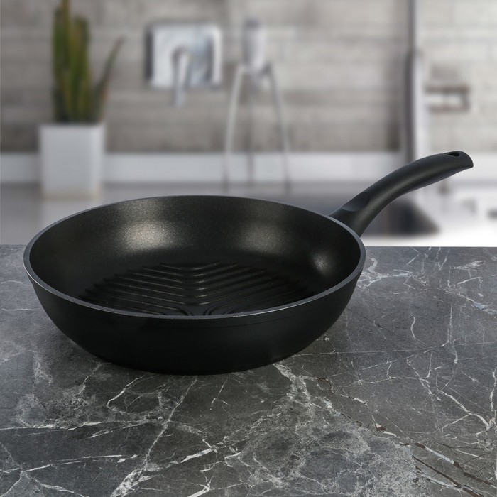 Сковорода-гриль 26 см "Традиция", высота 6 см, антипригарное покрытие