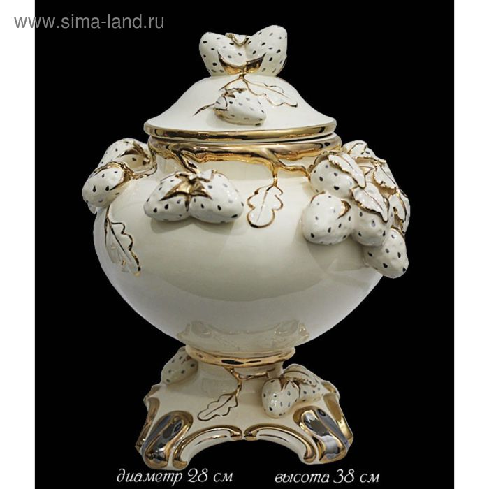 

Ваза с крышкой, фарфор, 38 см