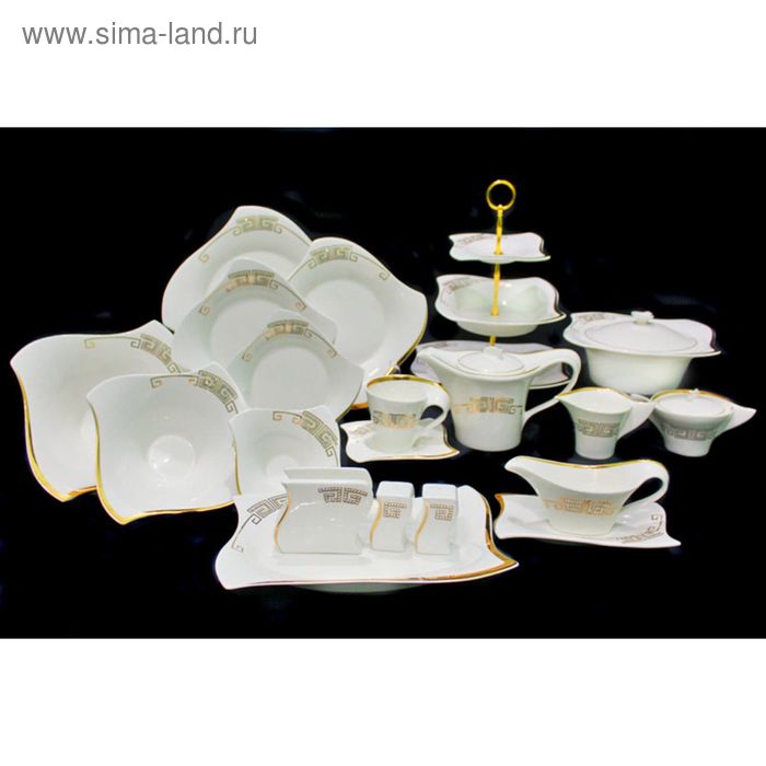 Обеденный сервиз Lenardi Givanchi Gold, 100 предметов чайно обеденный сервиз lenardi инфанта 100 предметов