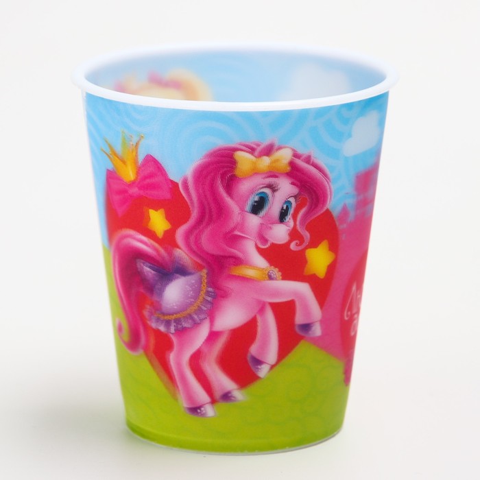 Поильник детский с трубочкой «Любимая доченька», голография, 250 мл + наклейки