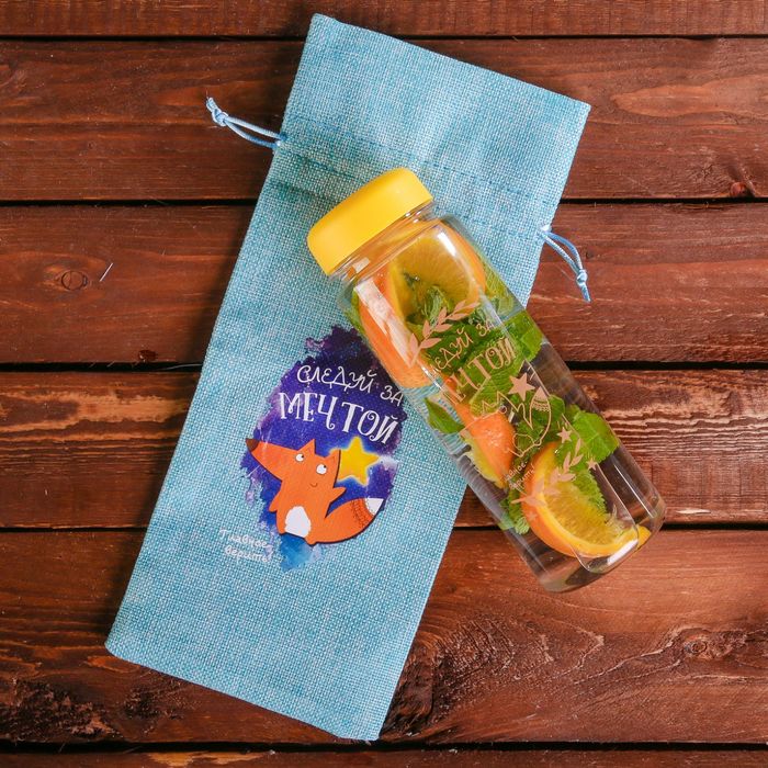 Бутылка для воды в чехле "Следуй за мечтой", 500 мл