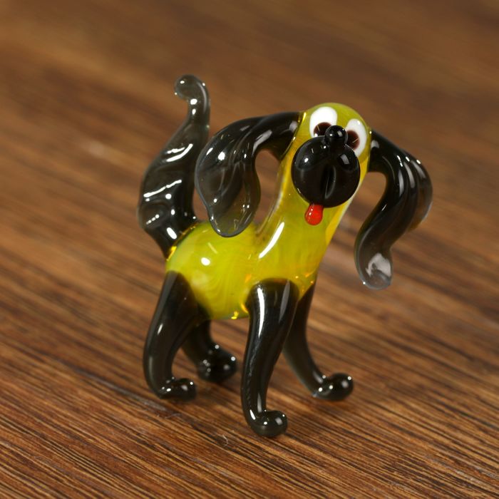 Сувенир стекло средняя фигурка "Собака" 3х2,8х3 см