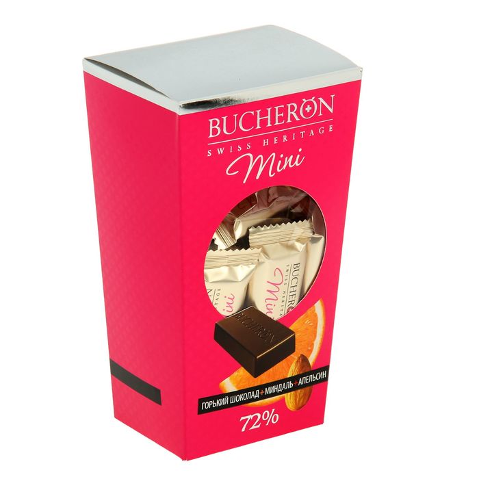Шоколад "Bucheron Mini" горький с миндалем и апельсином 171 гр