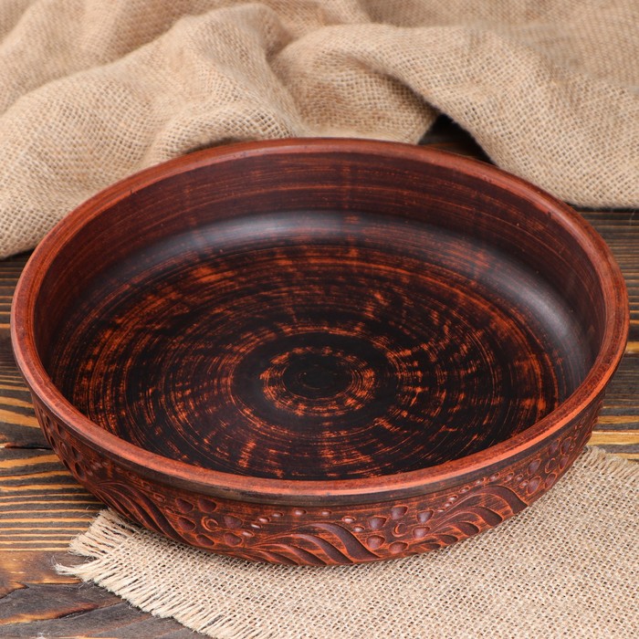 Блинница, д-25 см, красная глина