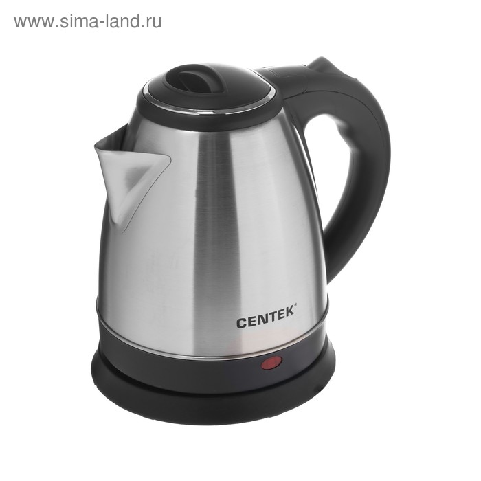 Чайник электрический Centek CT-0035, металл, 1.5 л, 2000 Вт, серебристый