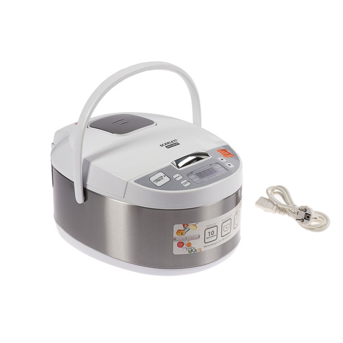 Мультиварка Scarlett SC-MC410S14, 700 Вт, 4л, бело-серебристая