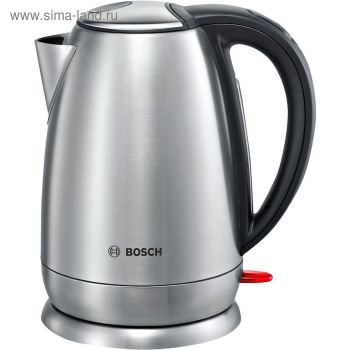 Чайник электрический Bosch TWK78A01, металл, 1.7 л, 2200 Вт, серебристый