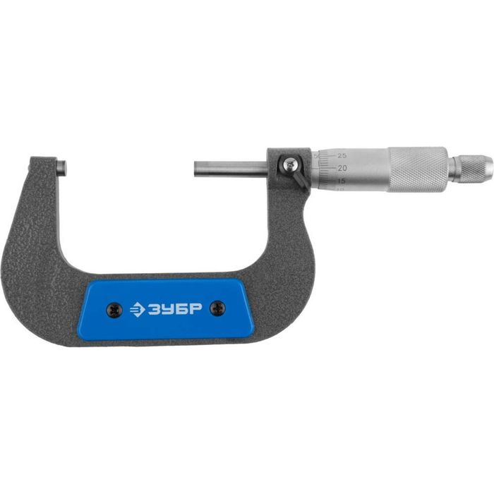 Микрометр ЗУБР "ЭКСПЕРТ" МК 75, гладкий механический, 50-75мм, шаг измерения 0,01мм