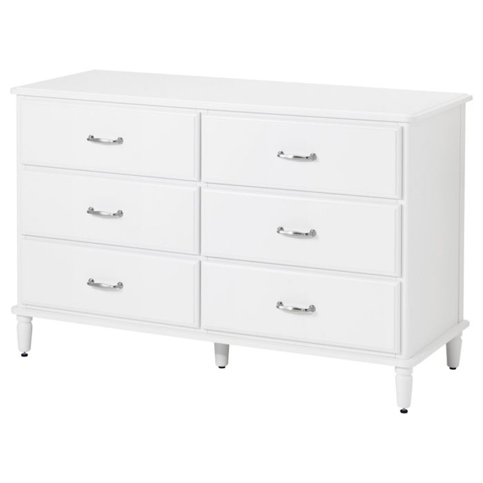 Комод с 6 ящиками, цвет белый ТИССЕДАЛЬ