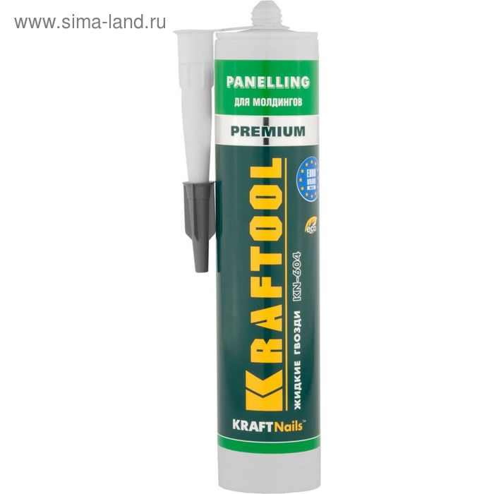 Клей KRAFTOOL KraftNails Premium KN-604, монтажный, для молдингов, панелей, керамики, 310 мл 249946 монтажный клей kraftool kraftnails premium kn 901 суперсильный 310 мл 0 31 л картридж