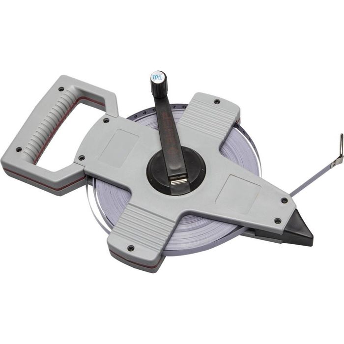 Мерная лента ЗУБР "МАСТЕР" геодезийная, стальное полотно с защитным покрытием, 100мх10мм