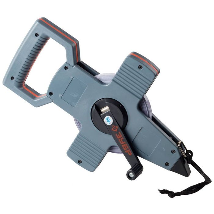 Мерная лента ЗУБР "МАСТЕР" геодезийная, стальное полотно с защитным покрытием, 50мх10мм