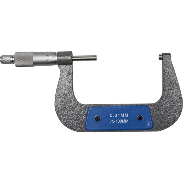 Микрометр ЗУБР "ЭКСПЕРТ" МК 100, гладкий механический, 75-100мм, шаг измерения 0,01мм