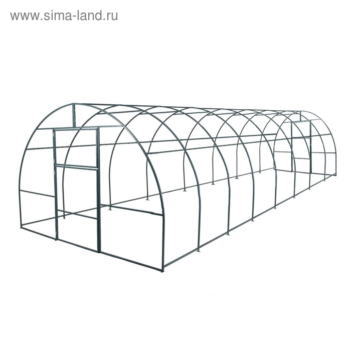 

Теплица (каркас), 8 × 3 × 2 м, металл, профиль 20 × 20 мм, шаг дуги 1 м, без поликарбоната