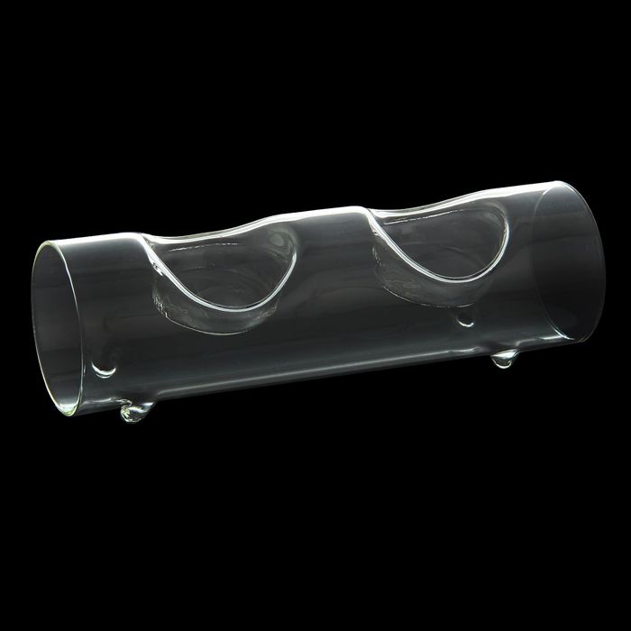 Подсвечник стекло "Вода" на 2 свечи 6,3х6,3х19 см