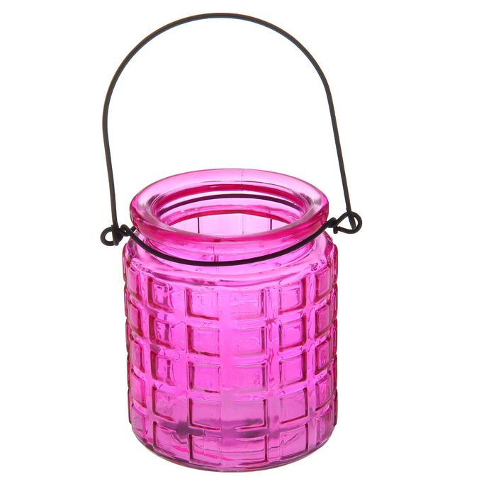 Подсвечник стекло "Плитка" МИКС 9х7,8х7,8 см